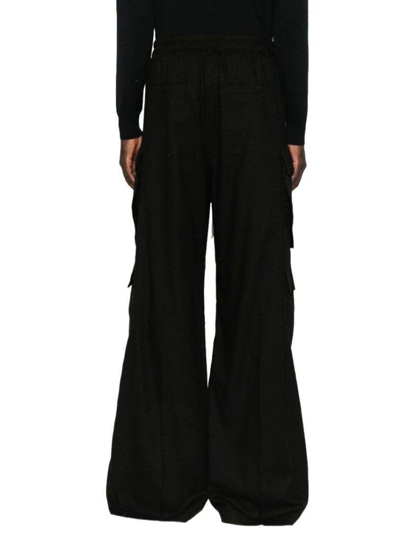 Rick Owens Black Bela Wide-Leg Cargo Pants