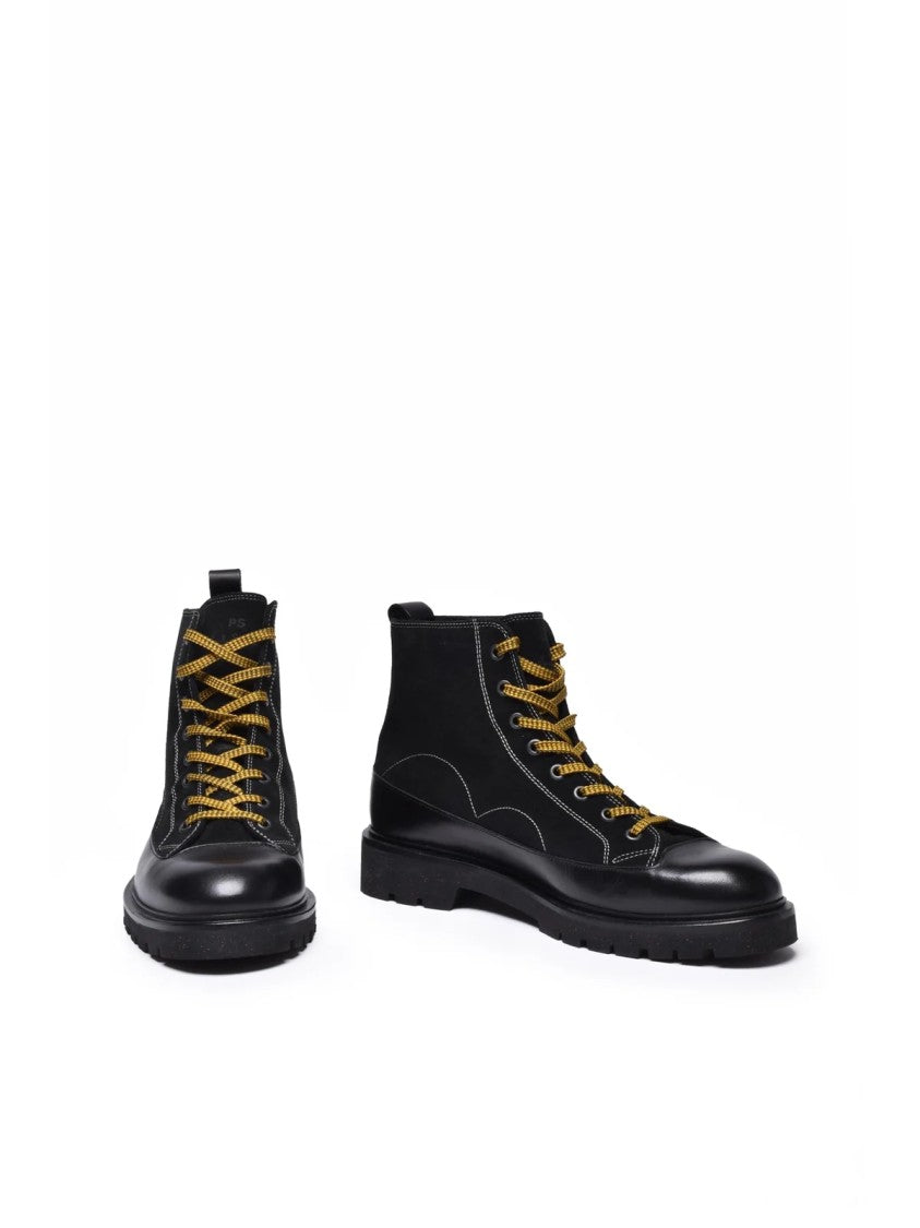 Paul Smith Paul Smith Leather Boot Rubber Sole - Black
