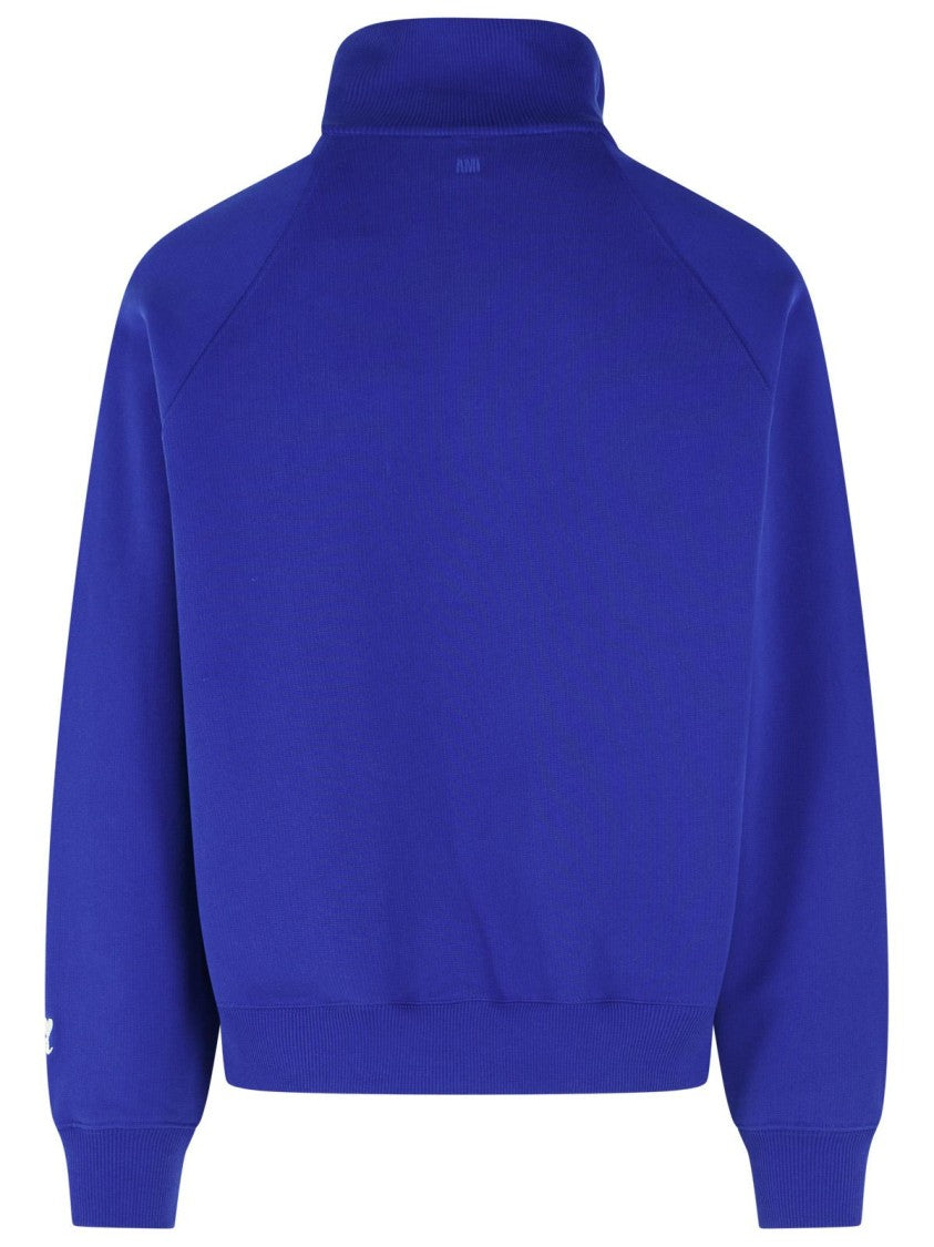 Ami Paris 'Thank You For Being A Friend' Blue Cotton Sweatshirt