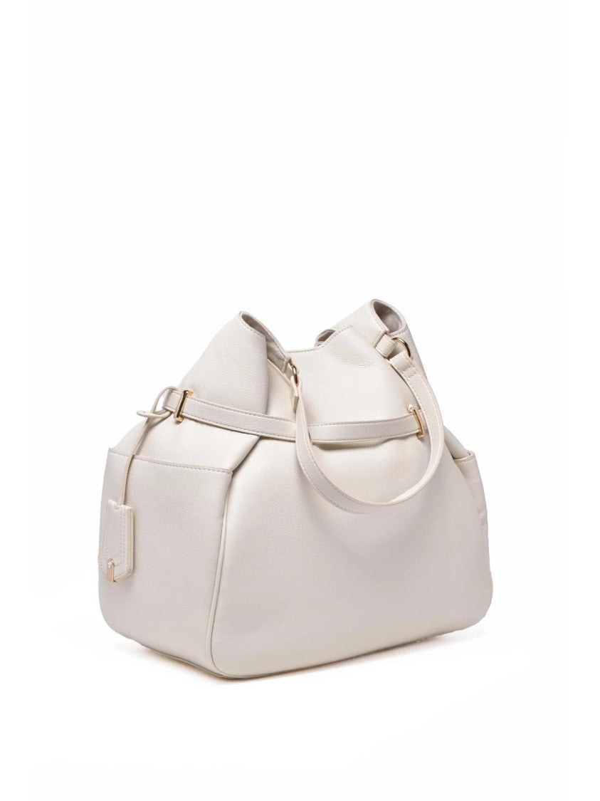 Liu Jo White Polyester Structured Handbag