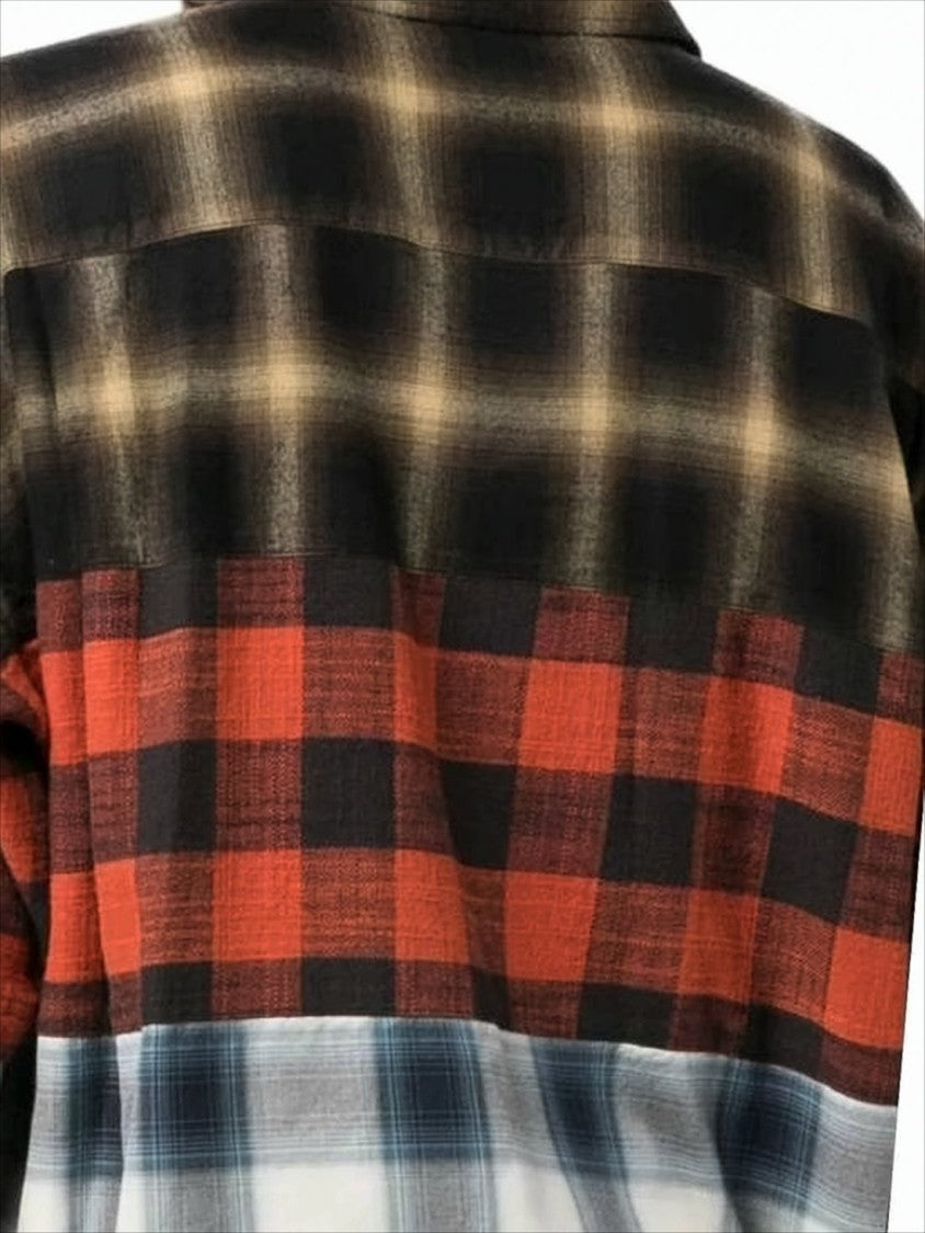 Maison Mihara Yasuhiro Patchwork Short-Sleeve Shirt With Classic Collar And Flap Pockets