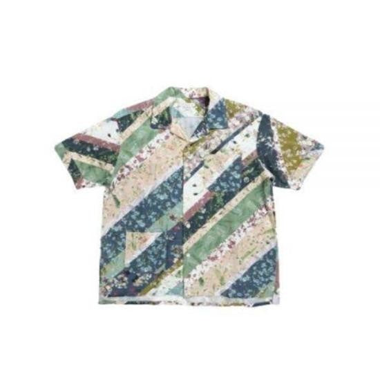 Engineered Garments Short-Sleeved Patchwork Shirt With Floral Patterns