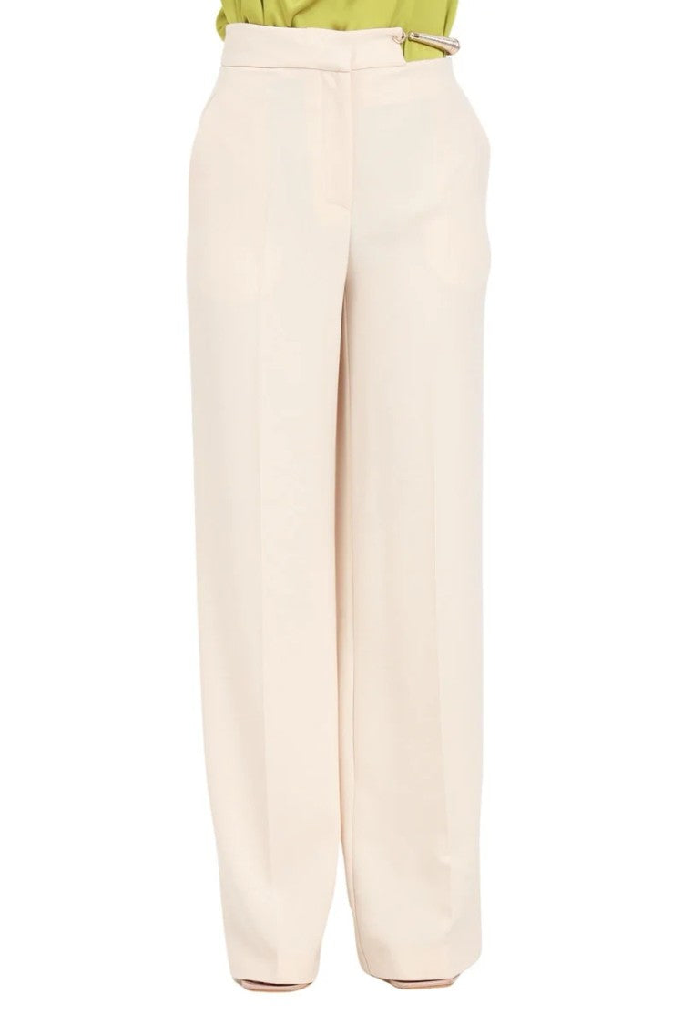 Simona Corsellini Beige Stretch Trousers With High Waist