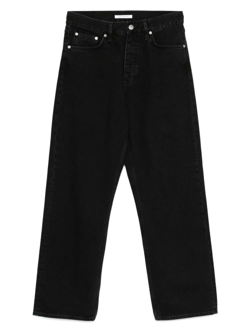 Sunflower Wide Leg Black Jeans With Classic Five-Pocket Design
