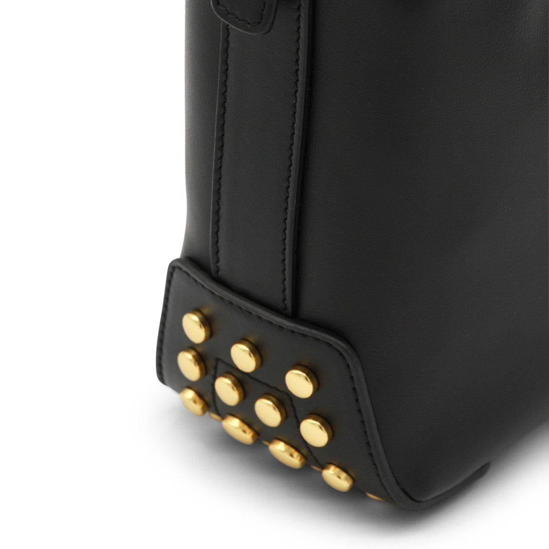 Tod's Black Studded Gold-Tone Leather Shoulder Bag