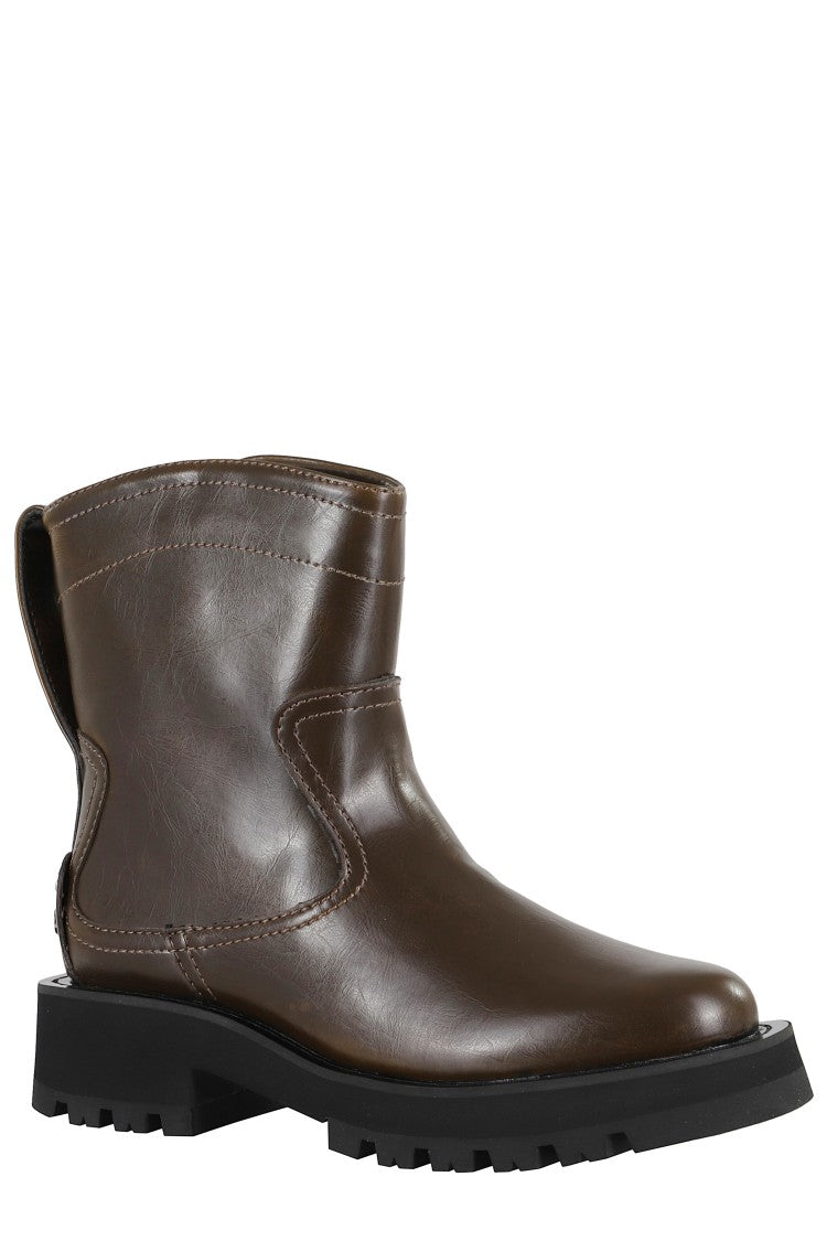 Ganni Studs Low Boot Crinkle