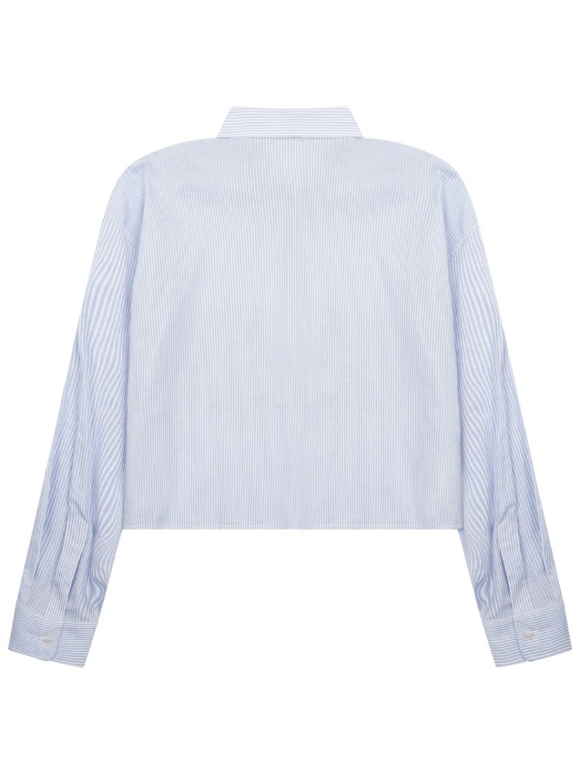 Celine Blue Cropped Cotton Shirt
