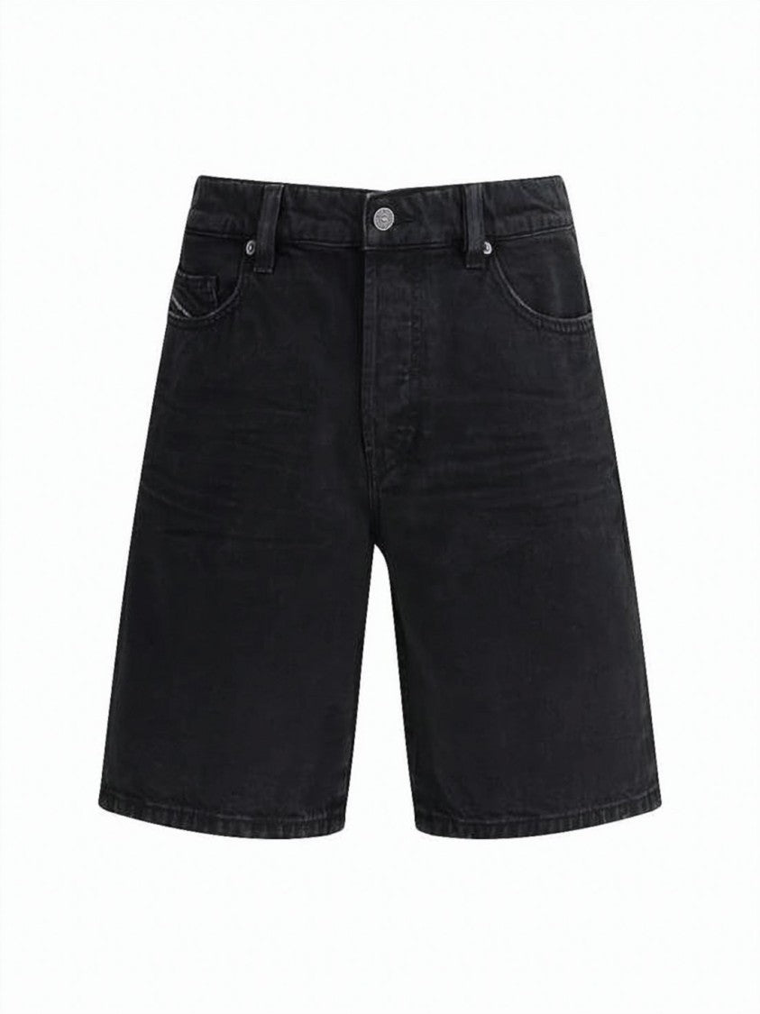 Diesel Classic Five-Pocket Denim Shorts With Branded Labels