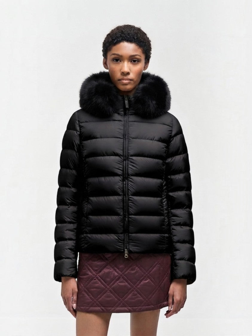Colmar Nero V.Duv.D +P Quilted Lightweight Fur Down Jacket