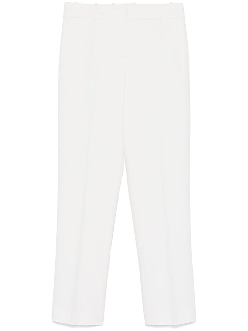 Ermanno Scervino Tailored White Straight-Leg Pants With Appeal