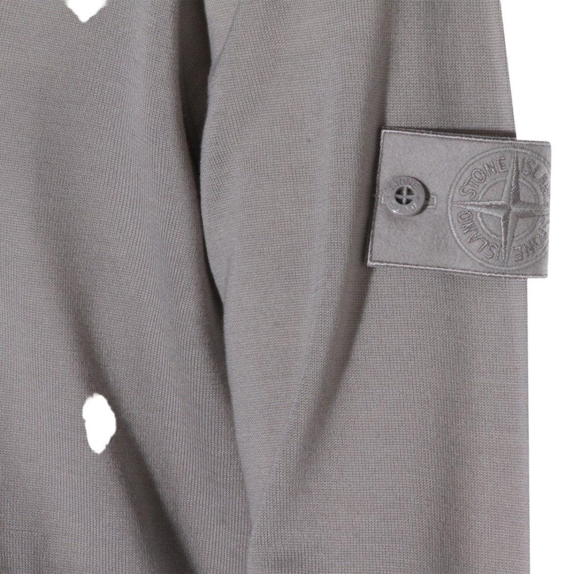 Stone Island Timeless Knit Sweater With Ribbed Cuffs And Hem