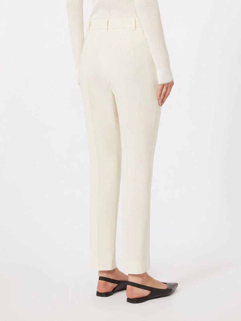 Max Mara White Jerta Straight-Leg Tailored Trousers