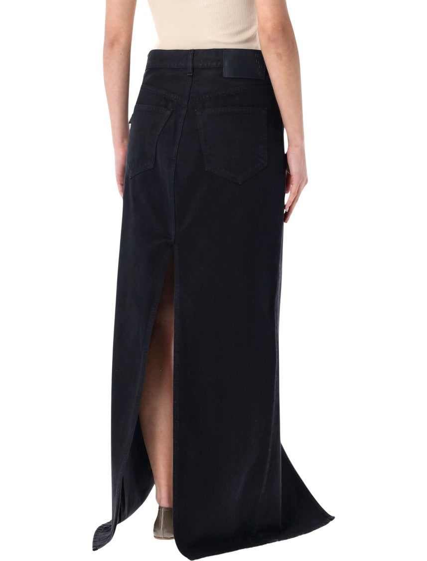 Haikure Gana Bull High Waisted Slit Skirt