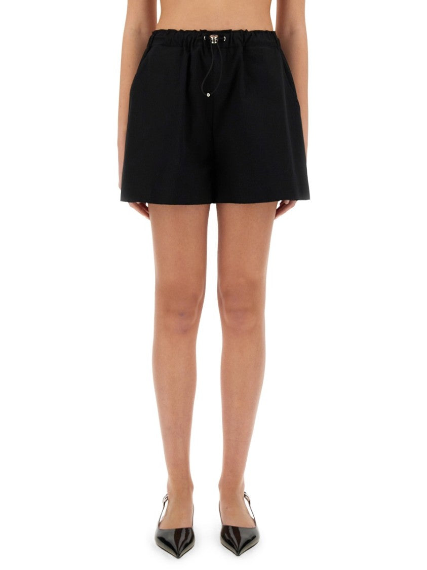 Moschino Wide-Fit Black Cotton Shorts