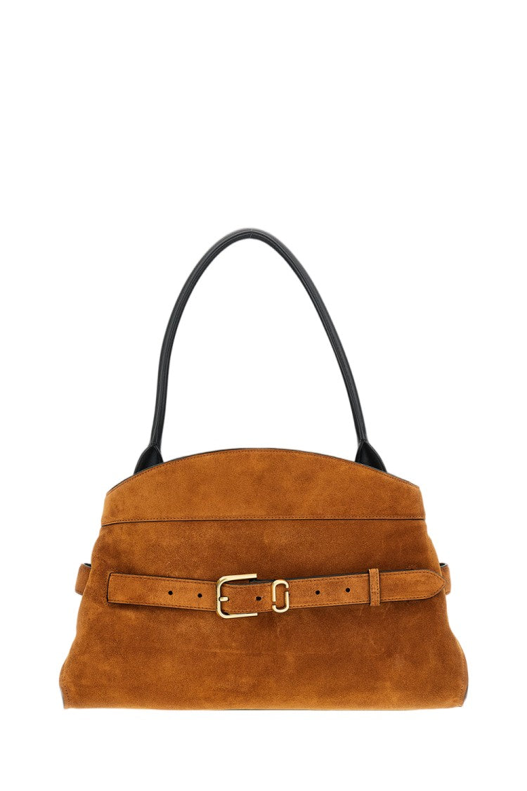 Marc Jacobs Structured Suede Dakota Satchel With Sculptural Handle And Magnetic Closure