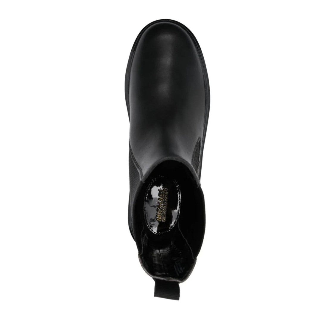 Michael Kors Black Emmett Leather Elastic Side Panel Boots