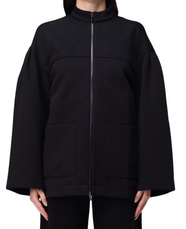 Max Mara High Neck Black Sweatshirt
