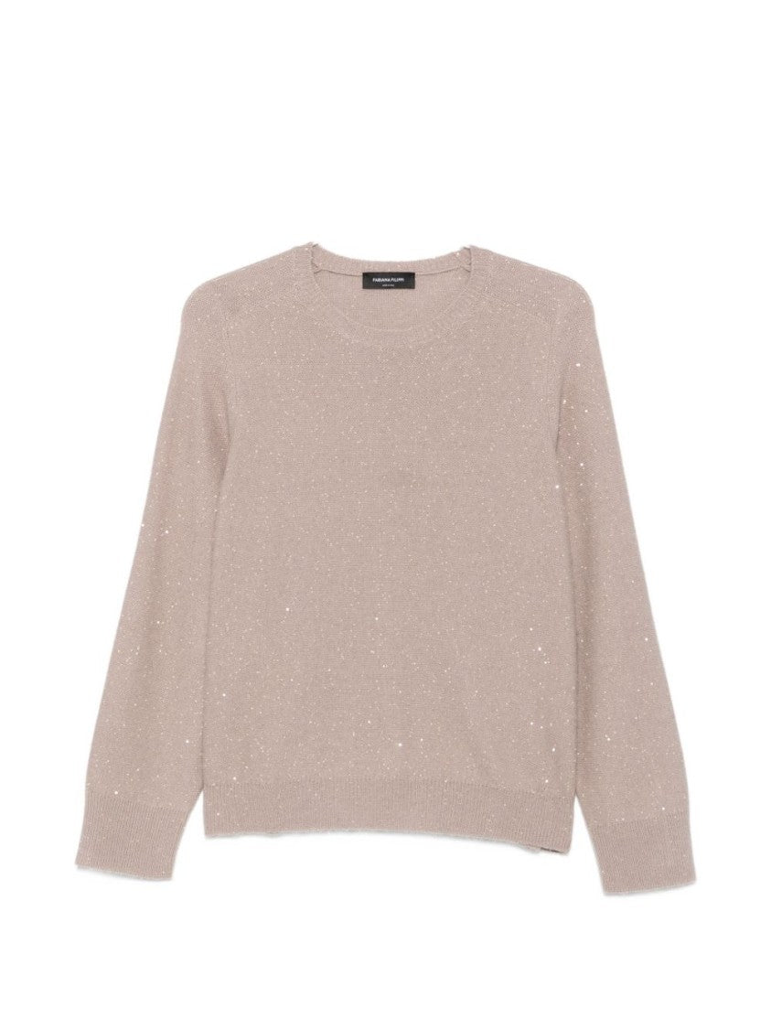 Fabiana Filippi Grey Relaxed Fit Speckled Sweater