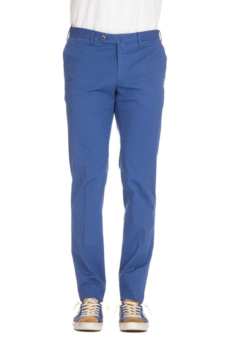 Pt Torino Super Slim Cotton Gabardine Trousers