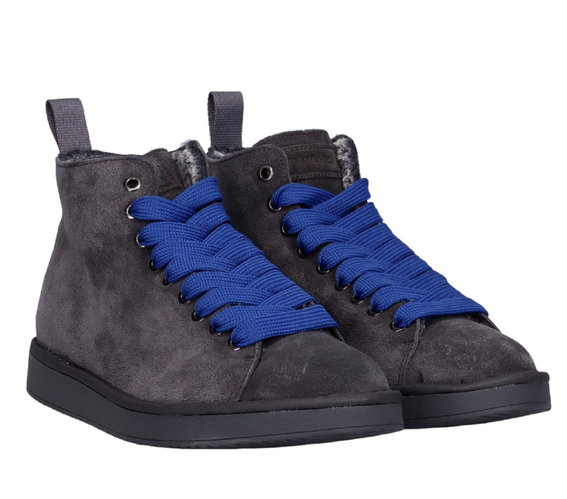 Panchic Grey Leather Shoes