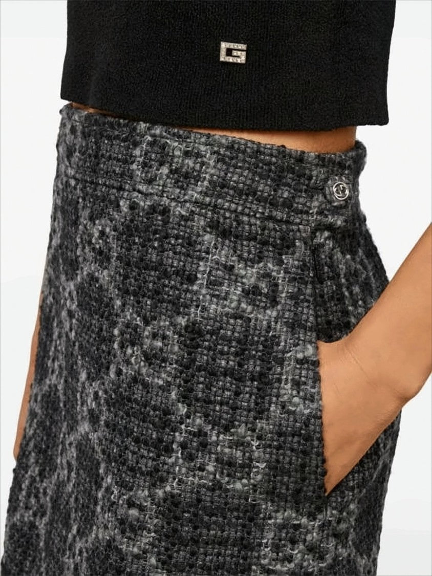Gucci Textured Grey Mini Skirt