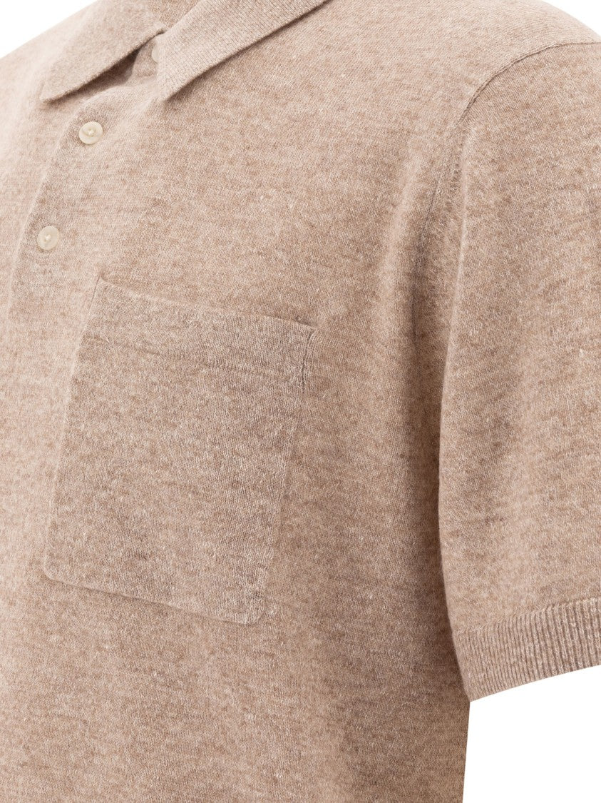 Vince Linen, Wool And Chashmere Polo Shirt