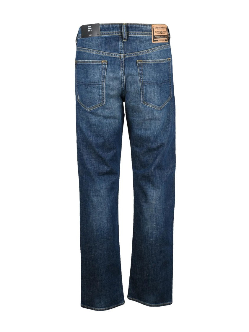 Diesel Blue Stretch Cotton Tapered Jeans