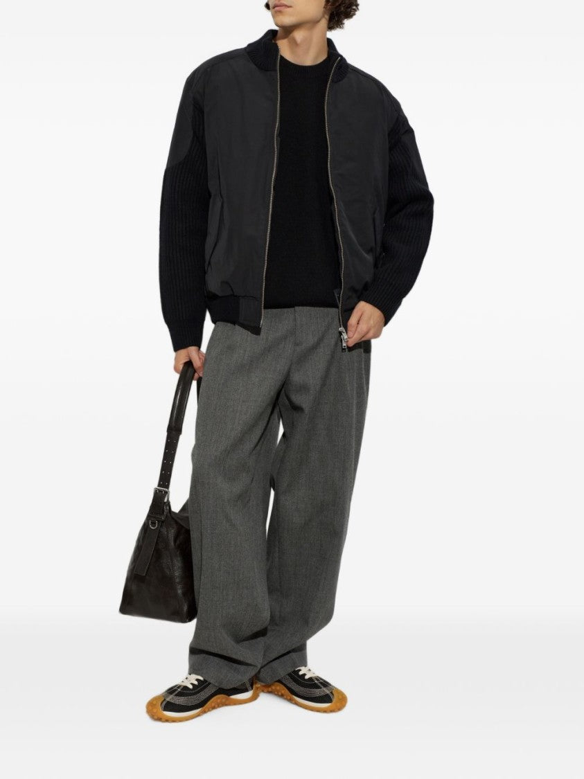 Givenchy Black Wool-Cashmere Crewneck Sweater
