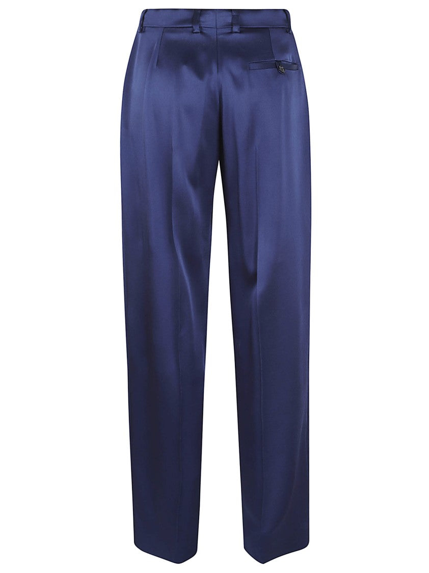 Stella Mccartney Dropped Waist Satin Wide-Leg Trousers