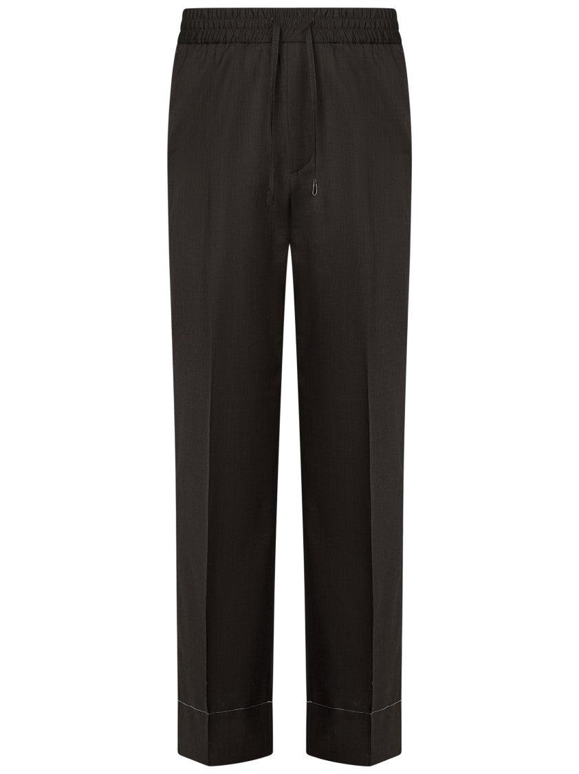 Brioni Brown Stretch Virgin Wool Trousers
