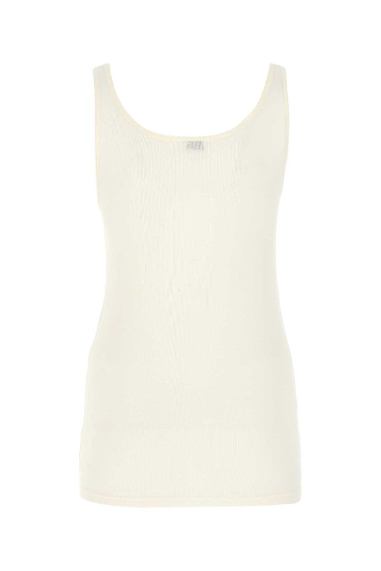 Saint Laurent Ivory Modal Blend Tank Top
