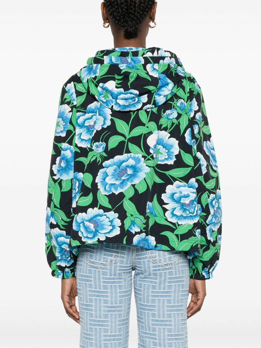 Kenzo Black Water-Repellent Drawstring Hood Jacket