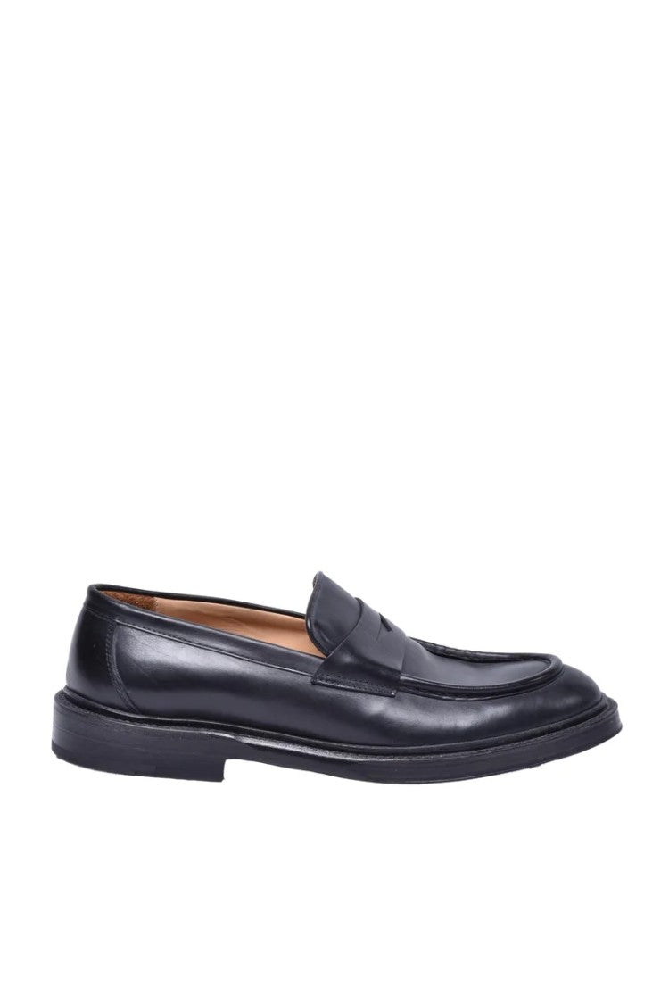 Damy Leather Loafers - Black