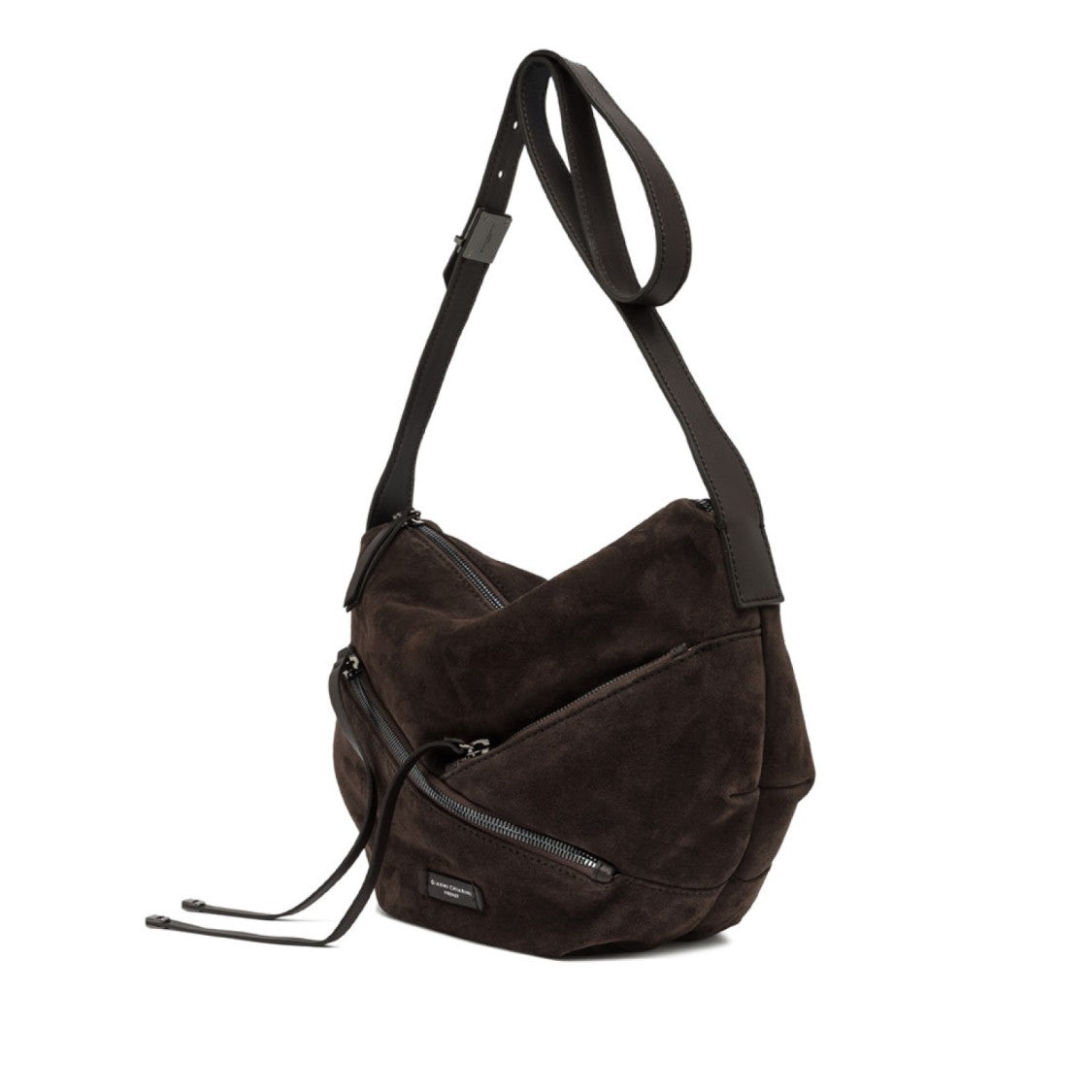 Plinio Visona' Shania Bag In Dark Brown Suede
