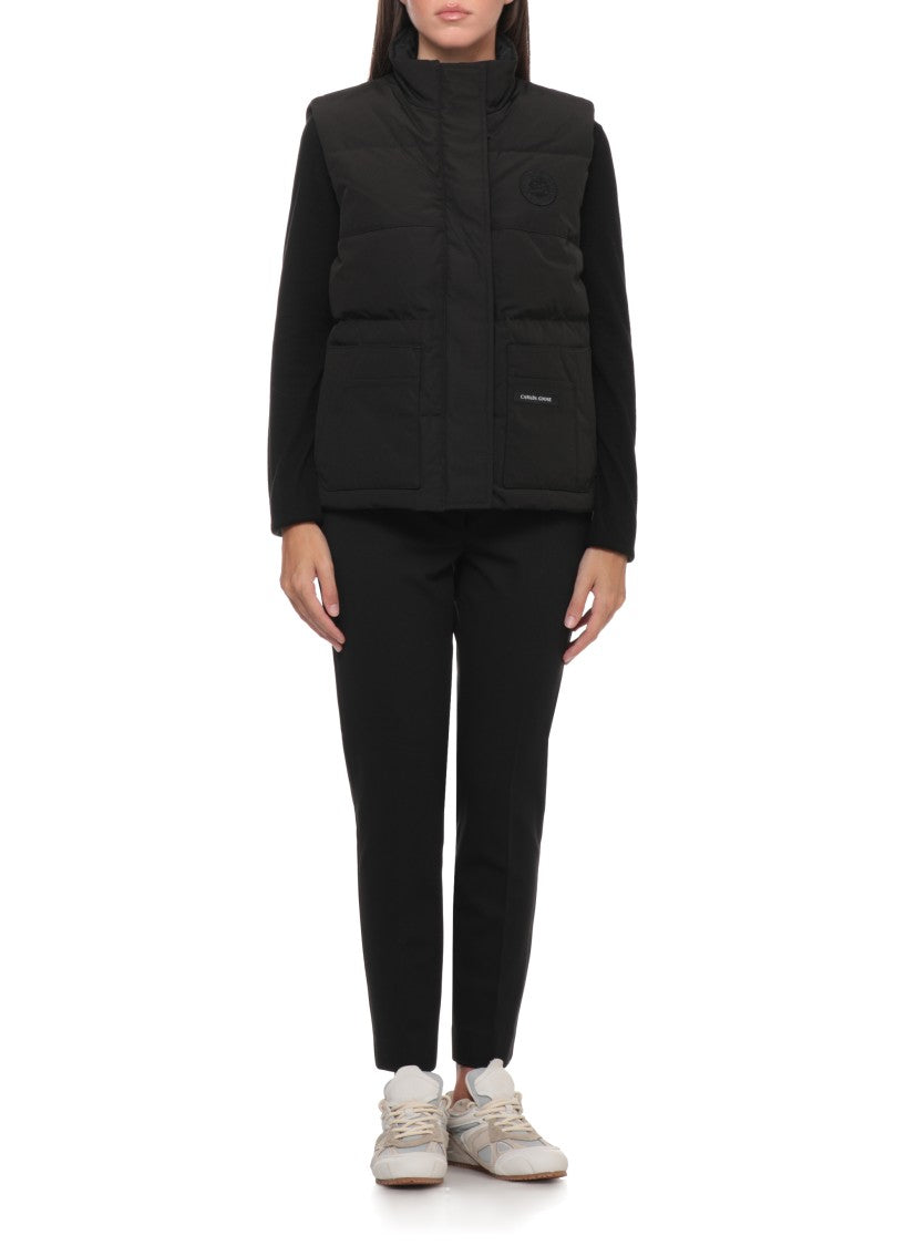 Canada Goose High Neck Padded Sleeveless Coat With Minimalist Design
