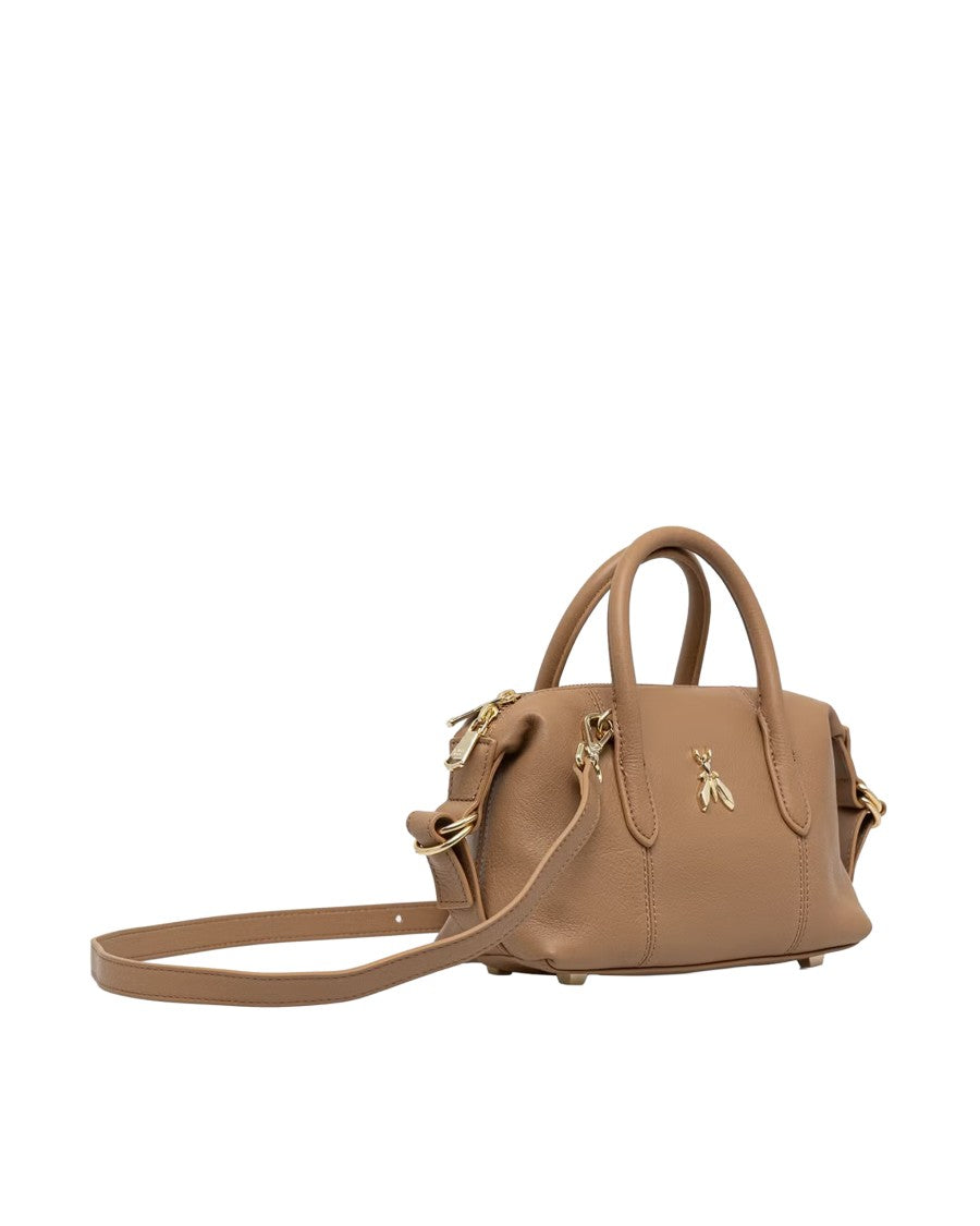 Patrizia Pepe Caramel Leather New Business Mini Handbag