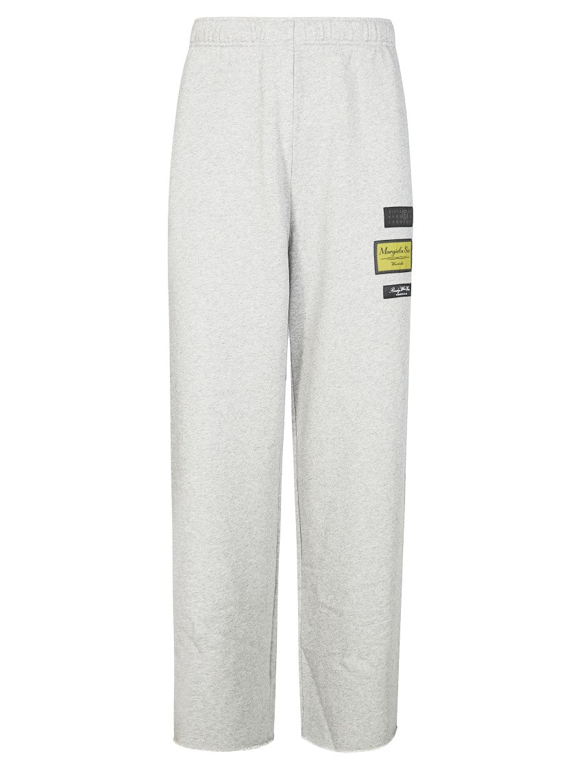 Mm6 By Maison Margiela Light Grey Three Patches Sweatpants