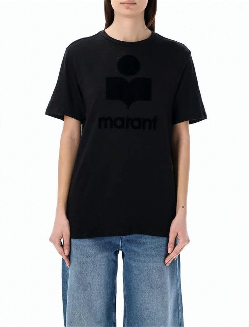 Isabel Marant Relaxed-Fit Round Neck T-Shirt With Bold Logo Print