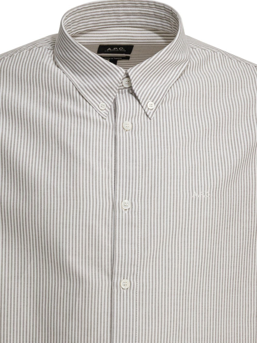 A.P.C. Relaxed Oversize Shirt With Button-Down Collar