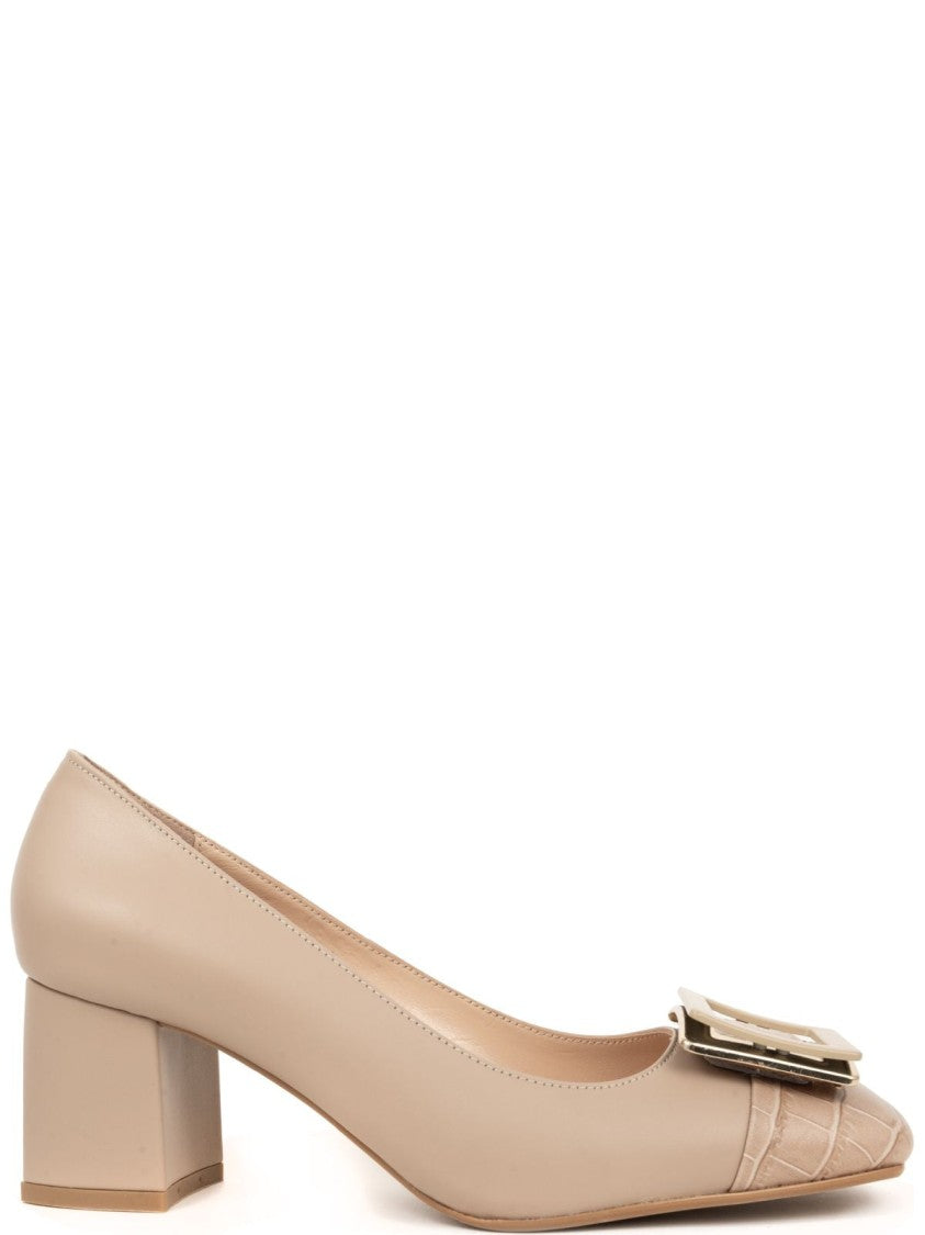 Sergio Moretti Classic Closed Beige Pumps