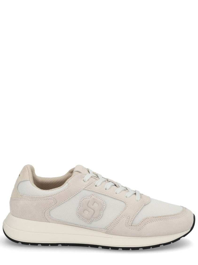 Boss Monogrammed Smooth Textured Leather Sneakers