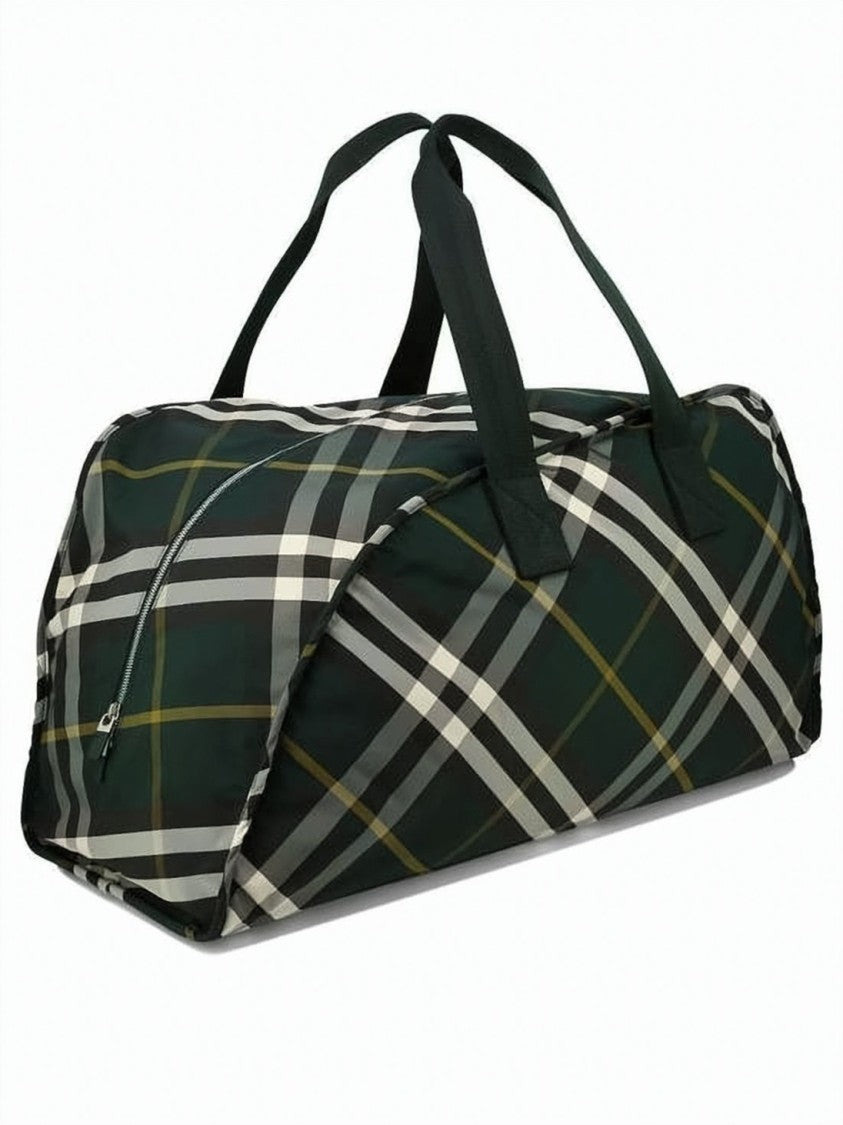 Burberry Large Plaid Tote Bag With Sturdy Handles
