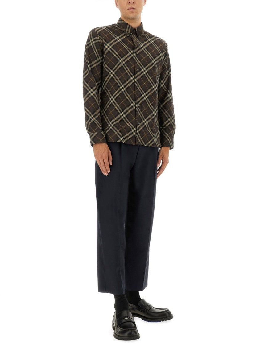 Burberry Cotton Flannel Check Shirt
