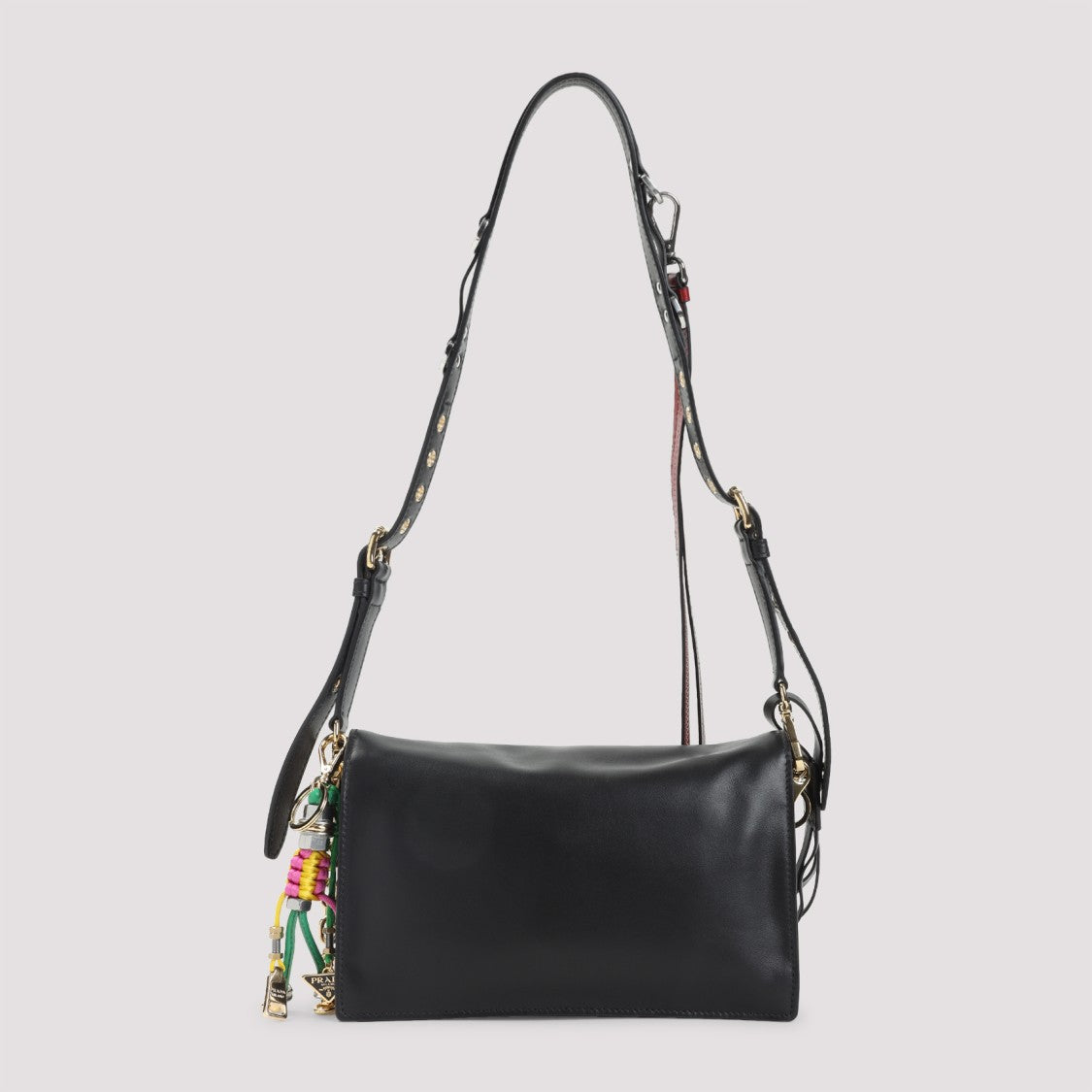 Prada Structured Black Nappa Calf Leather Shoulder Bag