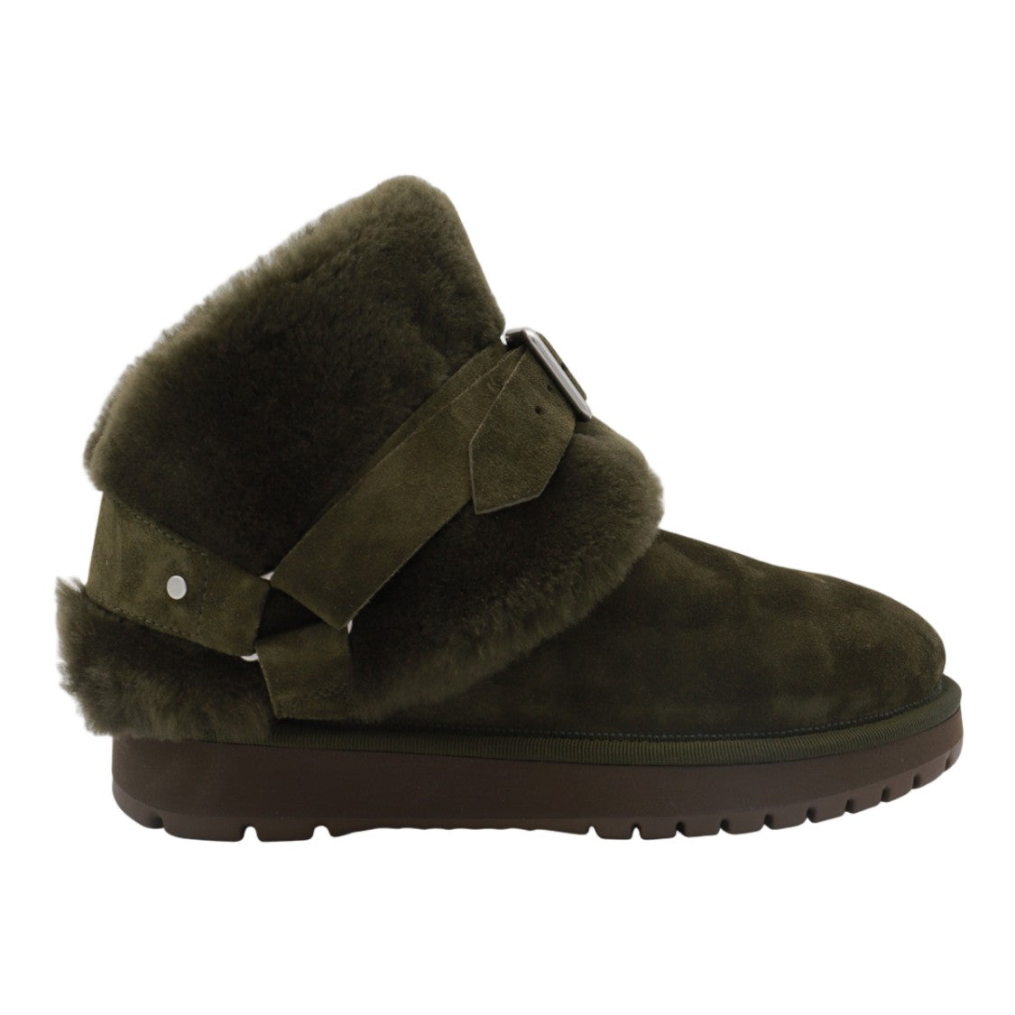 Burberry Suede Boots With Plush Fur Lining
