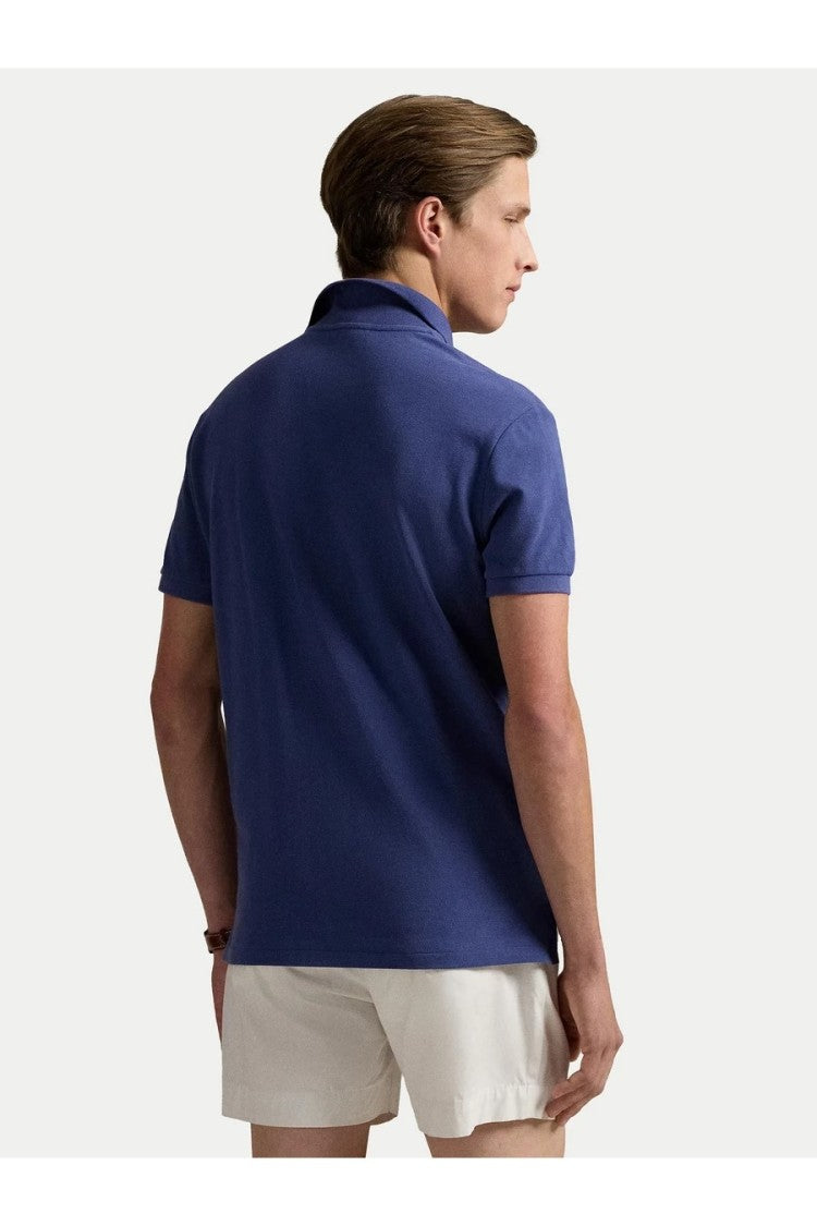 Polo Ralph Lauren Classic Collared Blue T-Shirt With Subtle Logo