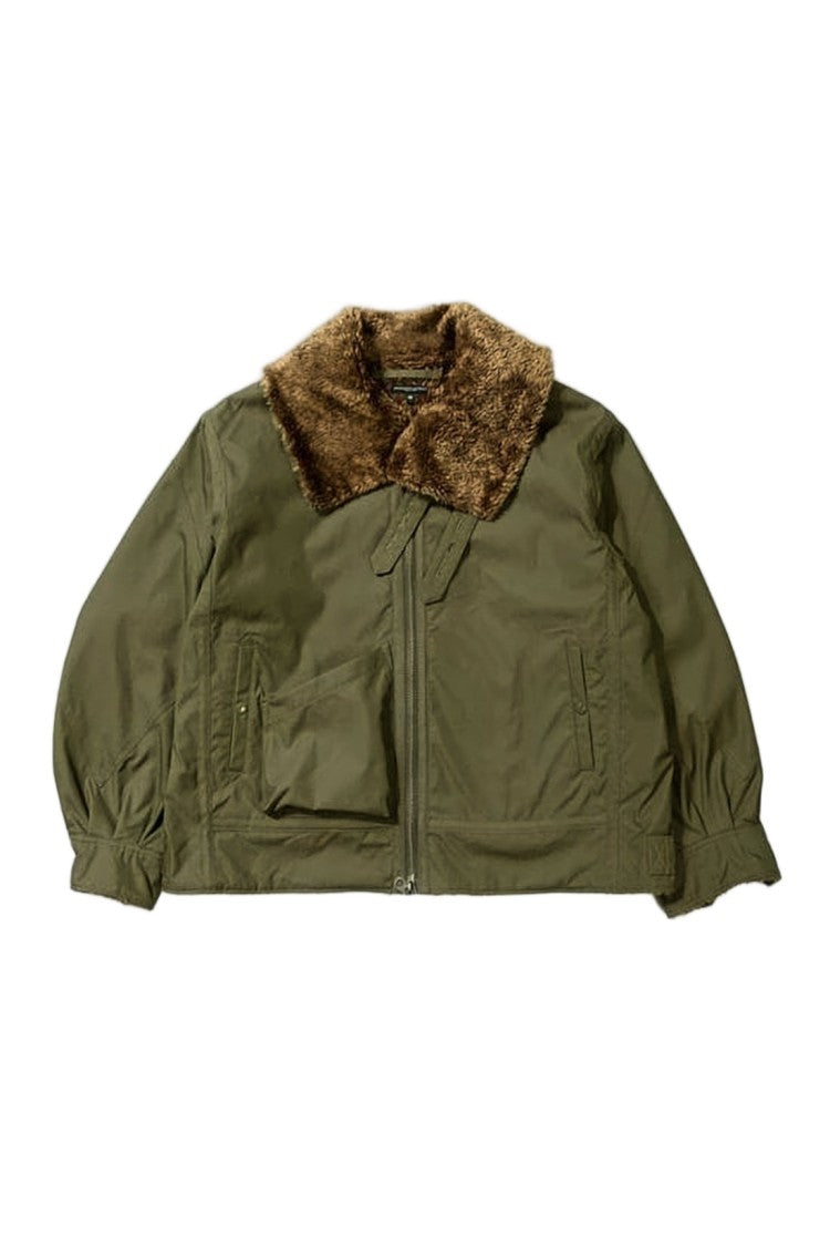 Engineered Garments Short Utility Jacket With Plush Fur Collar