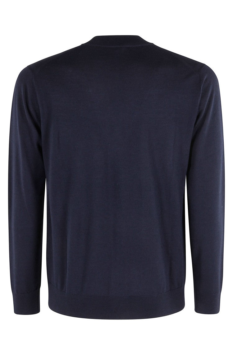 Paolo Pecora Cardigan With Deep V-Neck And Button Closure