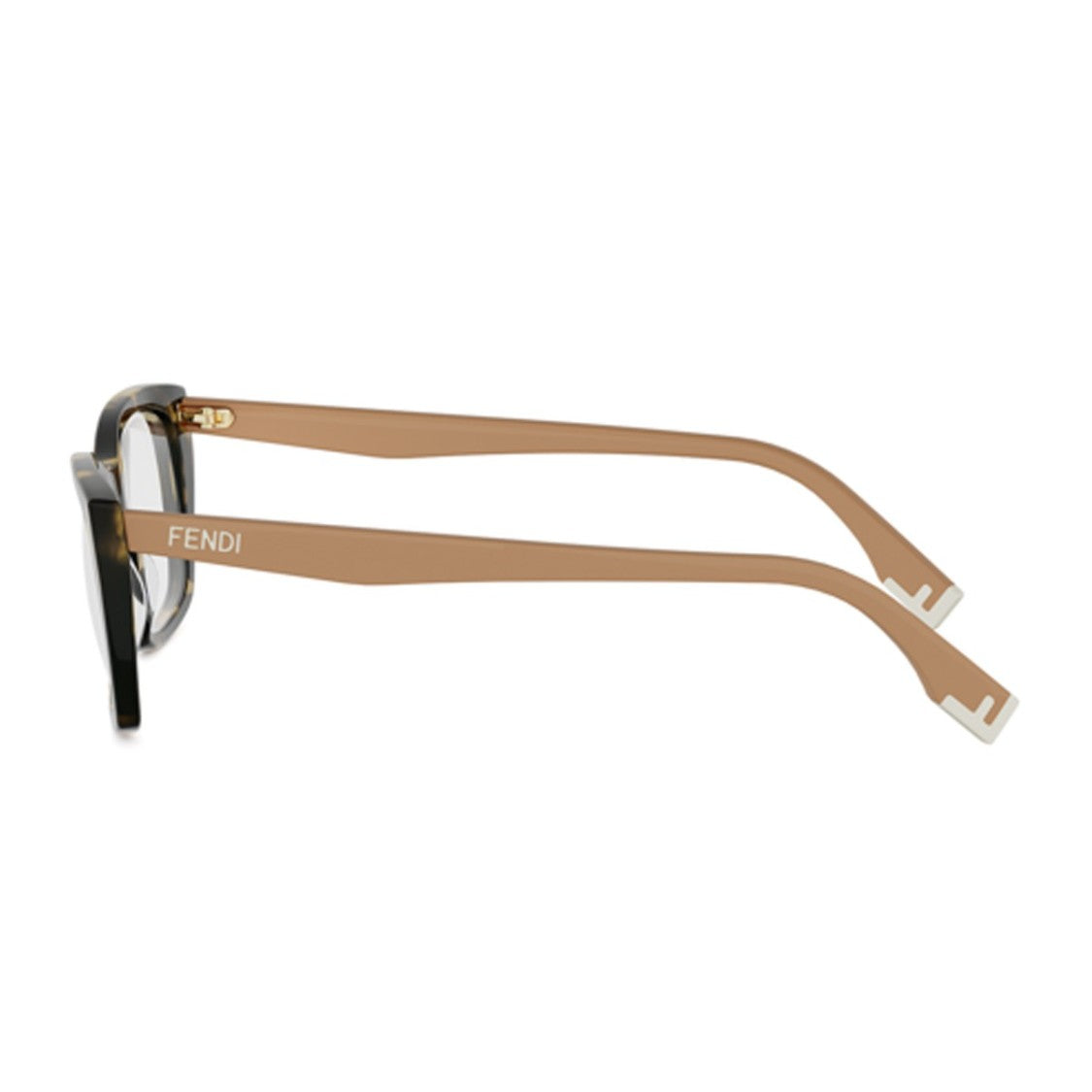 Fendi Havana Way Acetate Rectangular Sunglasses