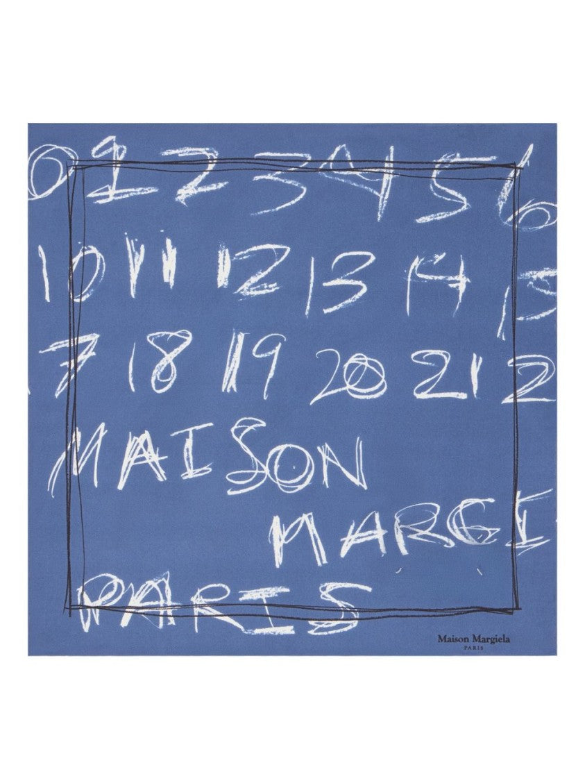 Maison Margiela Silk Scarf With Handwritten-Style Detailing
